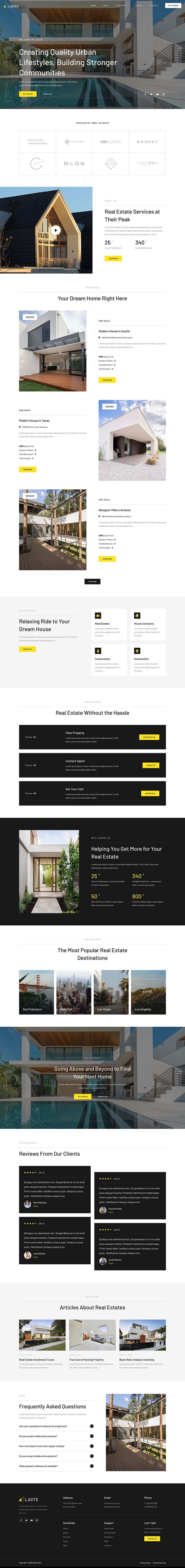 Home — Laste - Real Estate & Property Elementor Template