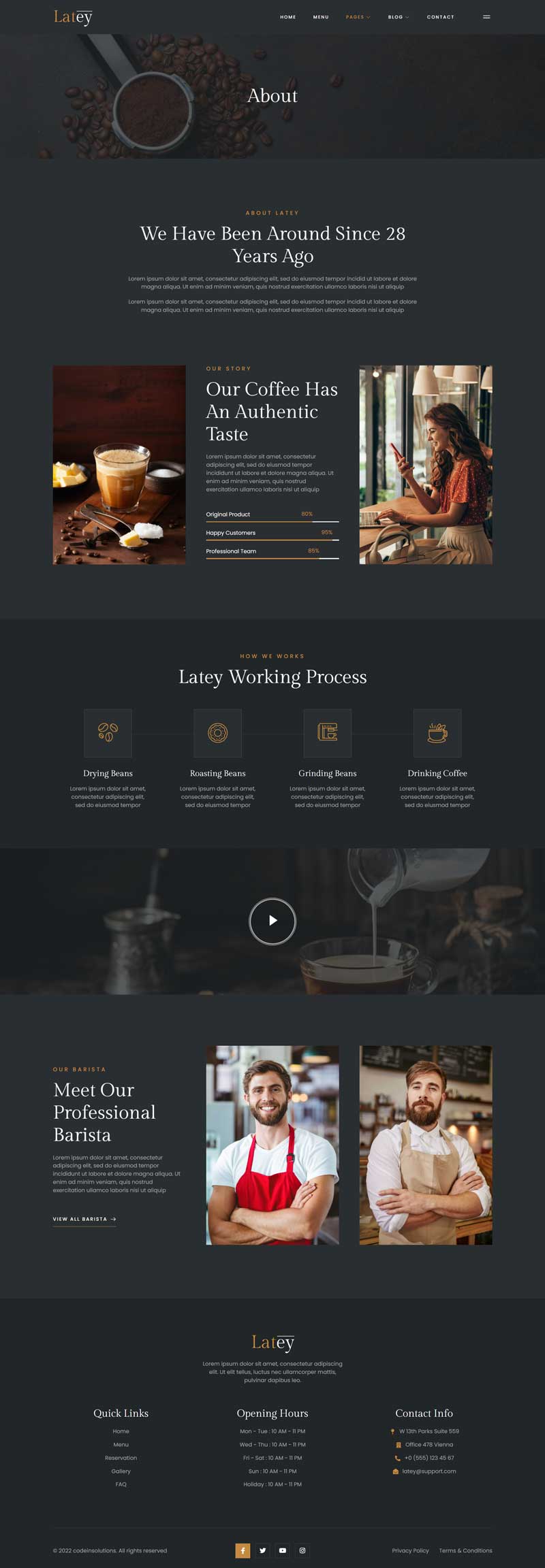 About — Latey - Coffee Shop & Cafe Elementor Template