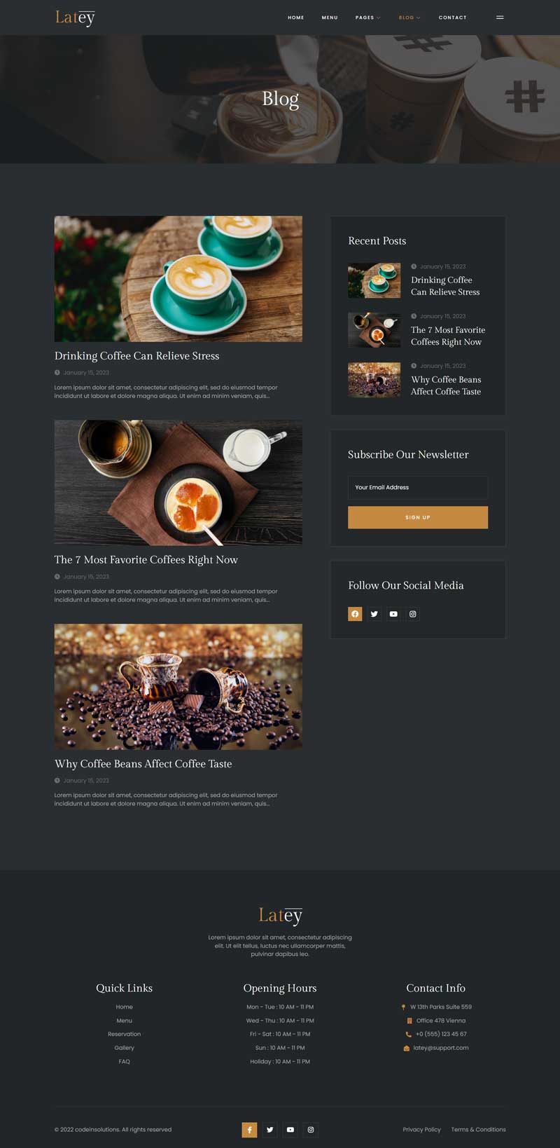 Blog — Latey - Coffee Shop & Cafe Elementor Template