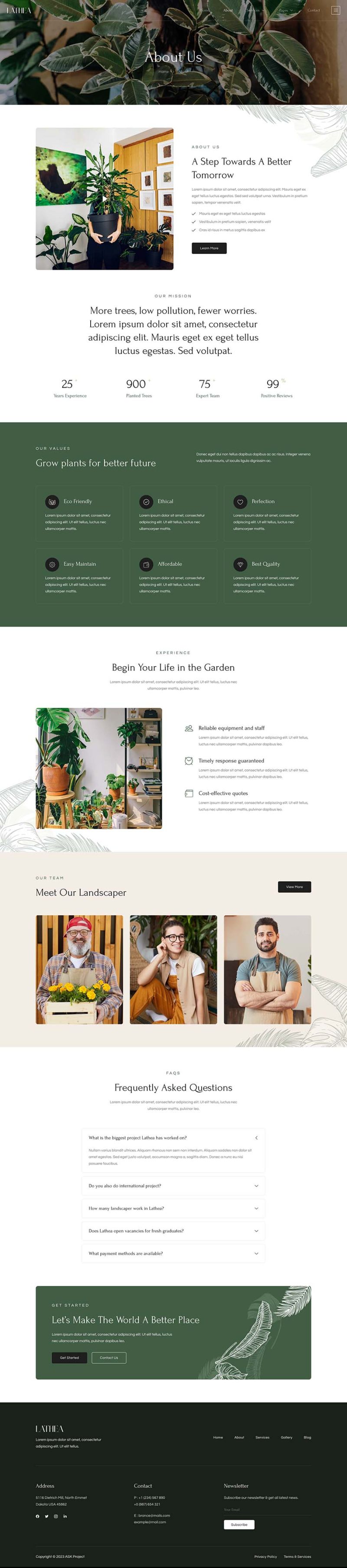 About — Lathea - Houseplants & Indoor Garden Elementor Template