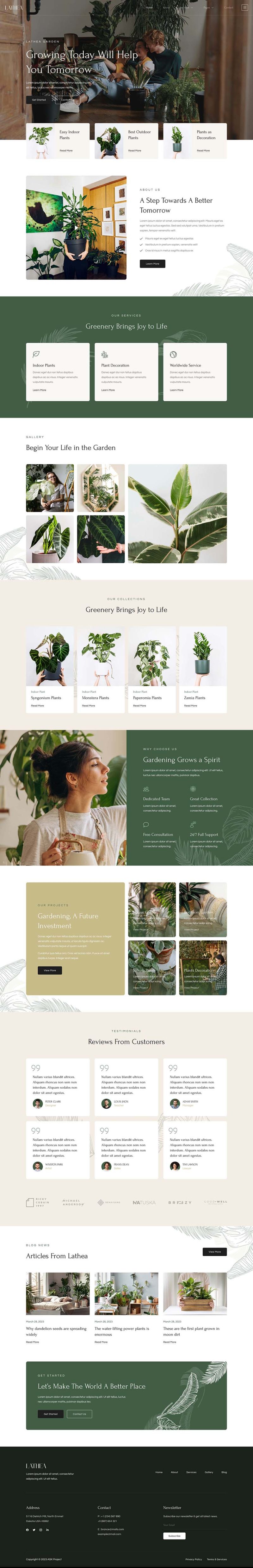 Home — Lathea - Houseplants & Indoor Garden Elementor Template