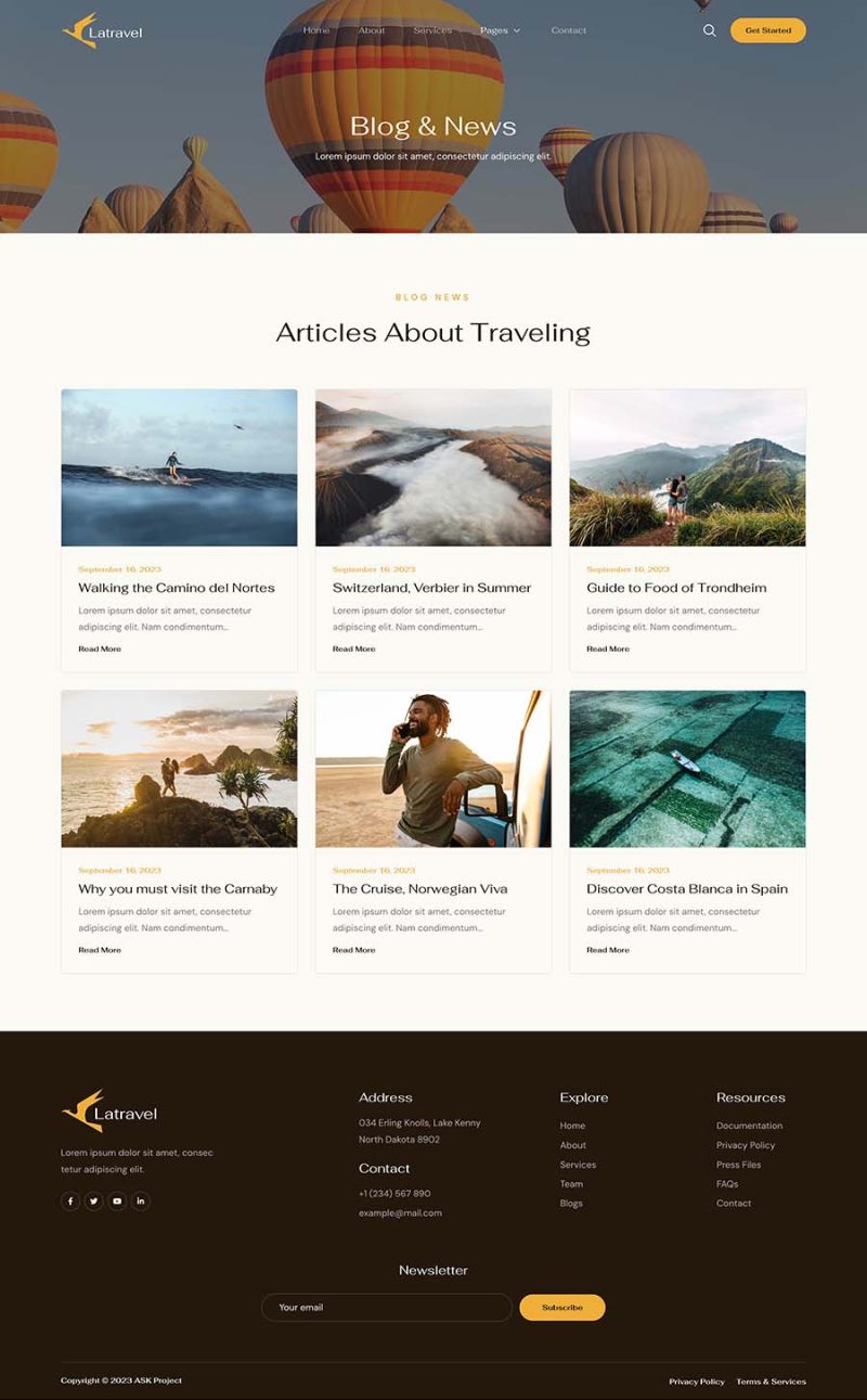Blog — Latravel - Travel and Tour Agency Elementor Template