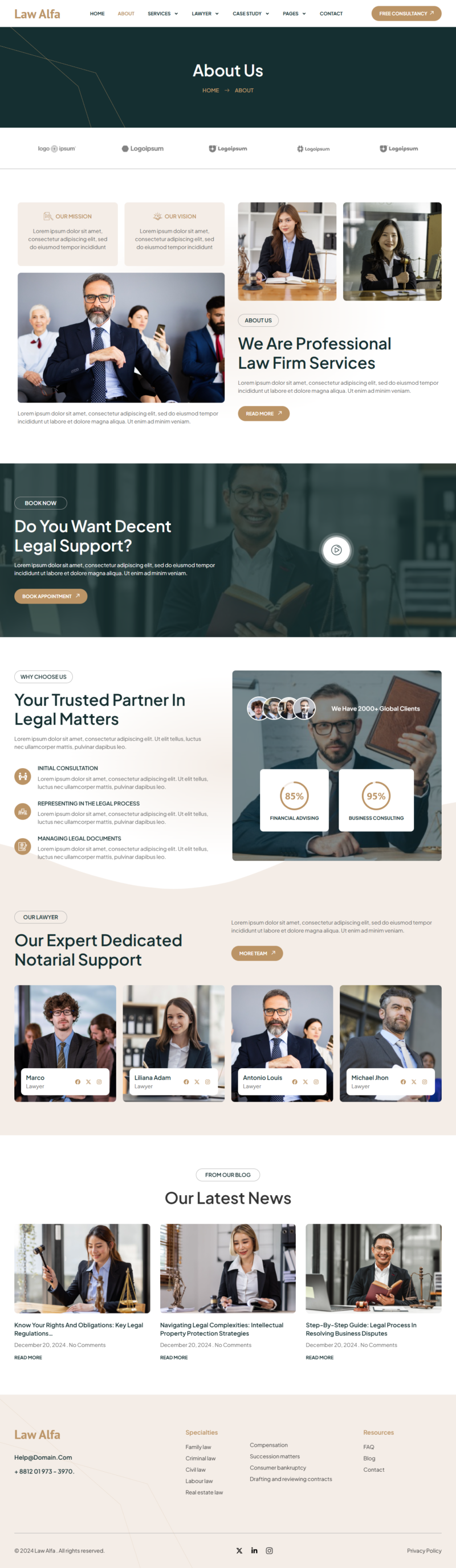 About Us — LawAlfa - Law Firm & Lawyers Elementor Pro Elementor Template