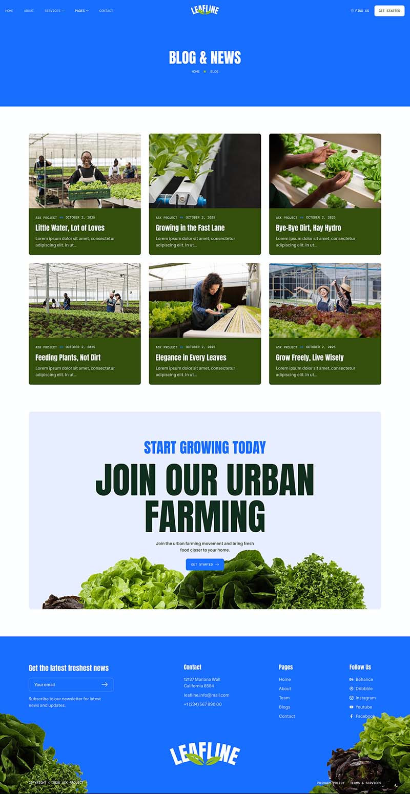 Blog — Leafline - Urban Farming & Hydroponics Elementor Template