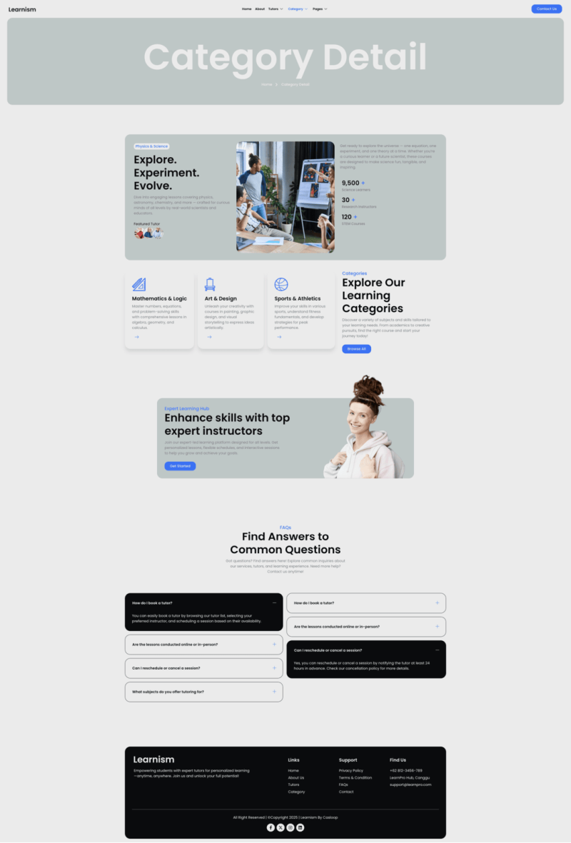 Category Detail — Learnism – Professional Online Courses Elementor Template
