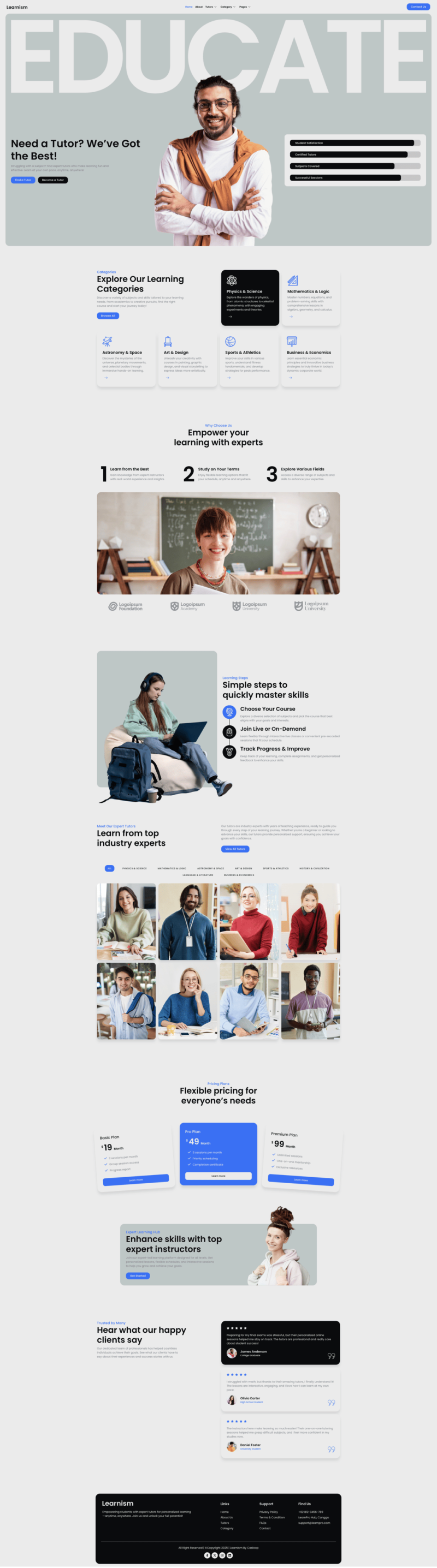 Home — Learnism – Professional Online Courses Elementor Template