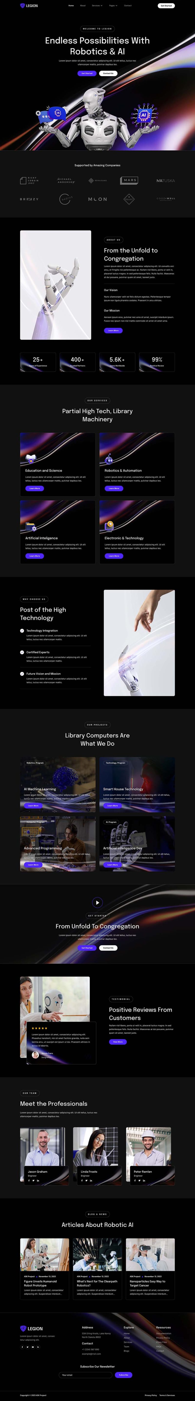 Home — Legion - Artificial Intelligence & Robotics Elementor Template