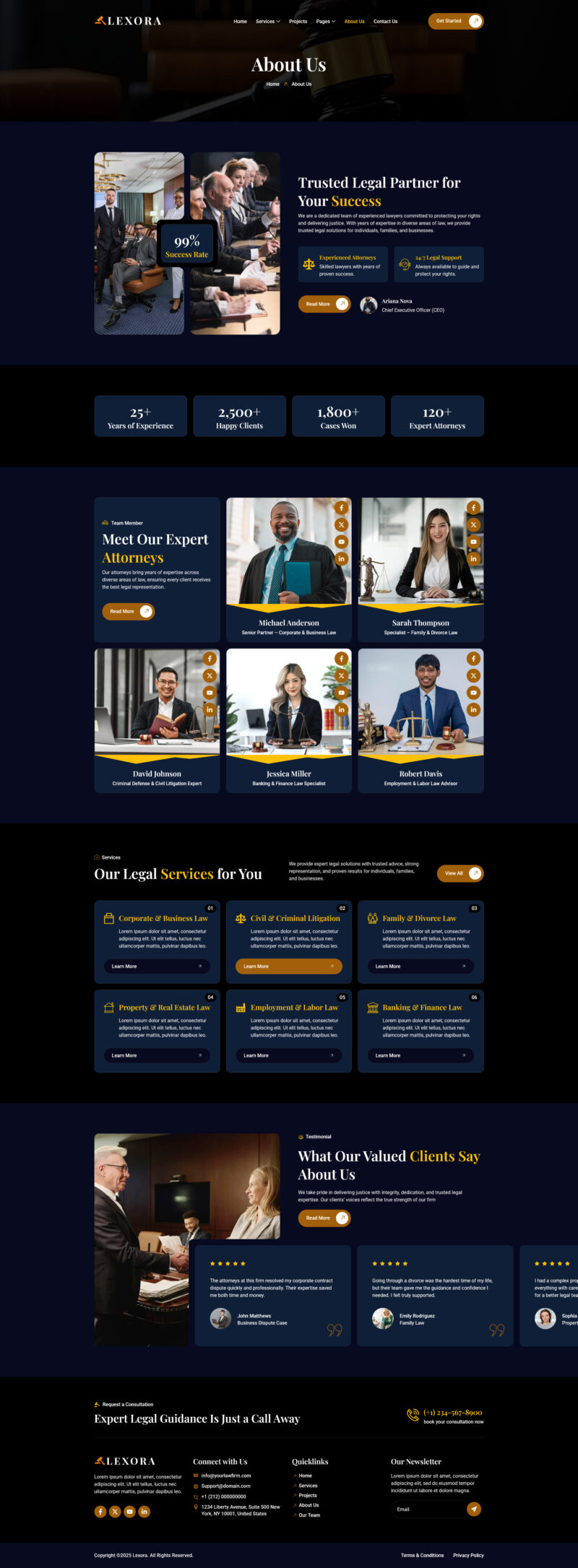 About Us — Lexora - Law Firm & Attorney Elementor Template
