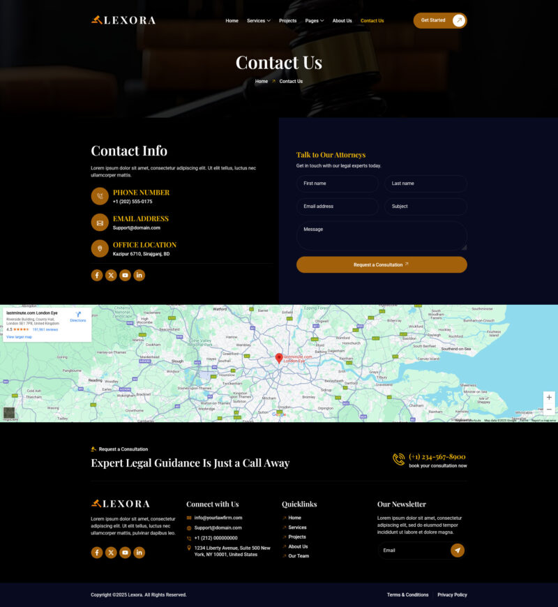 Contact Us — Lexora - Law Firm & Attorney Elementor Template