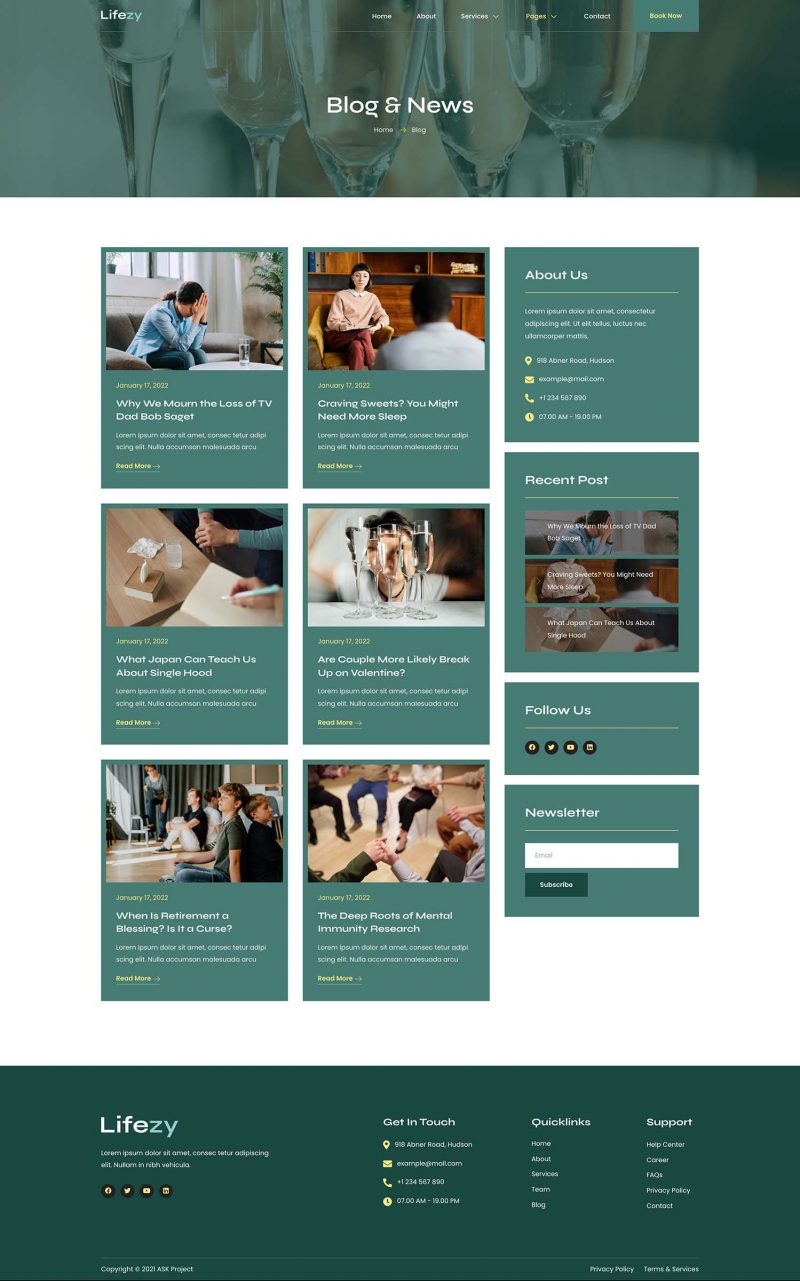 Blog — Lifezy - Life Coach & Counseling Elementor Template