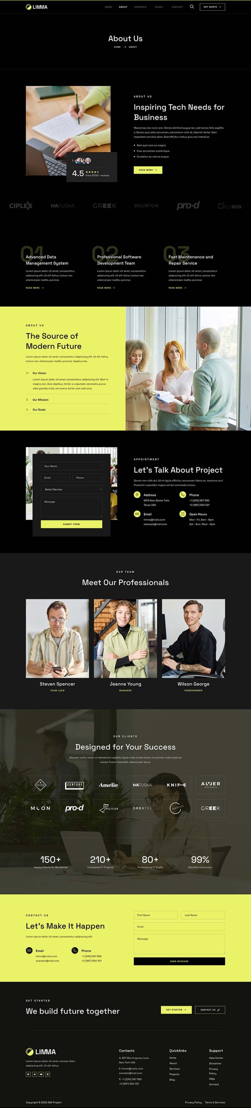 About — Limma - IT Solutions & Services Company Elementor Template
