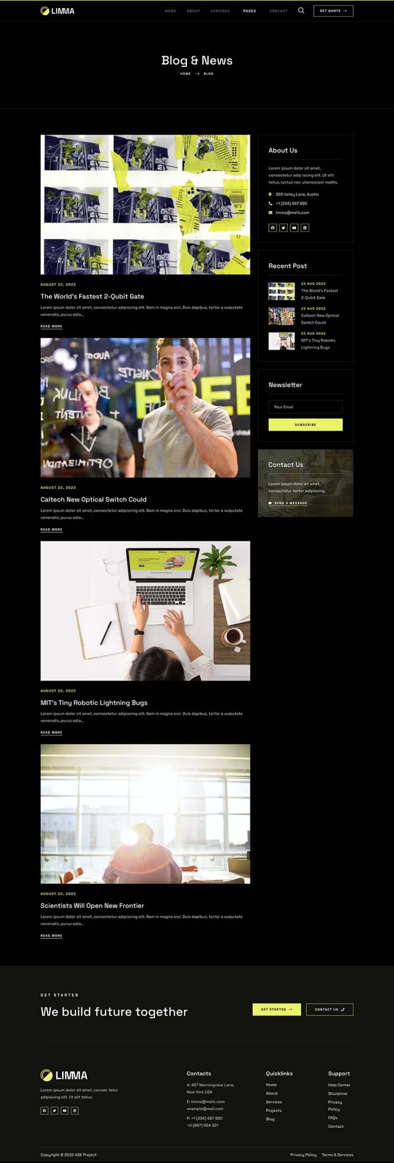 Blog — Limma - IT Solutions & Services Company Elementor Template