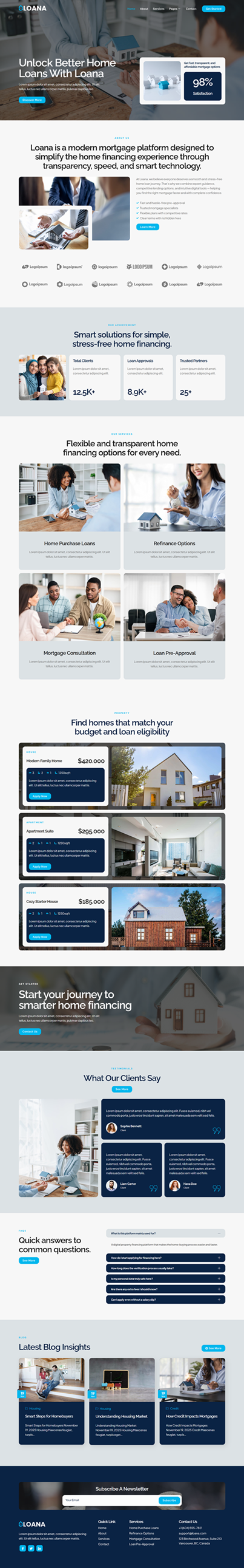 Home — Loana - Home Loan & Mortgage Elementor Template