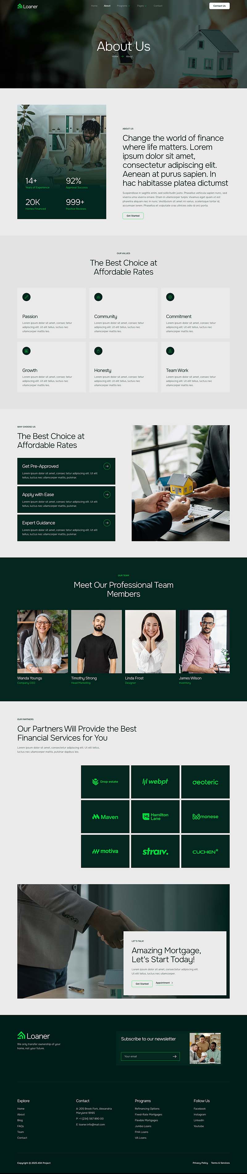 About — Loaner - Home Loan and Mortgage Elementor Template
