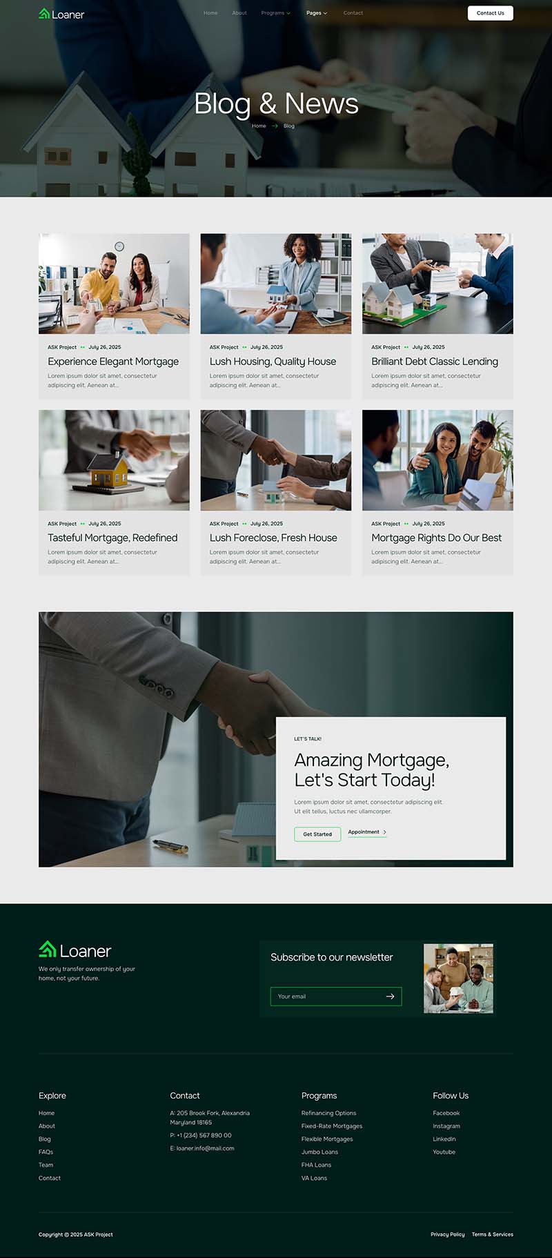 Blog — Loaner - Home Loan and Mortgage Elementor Template