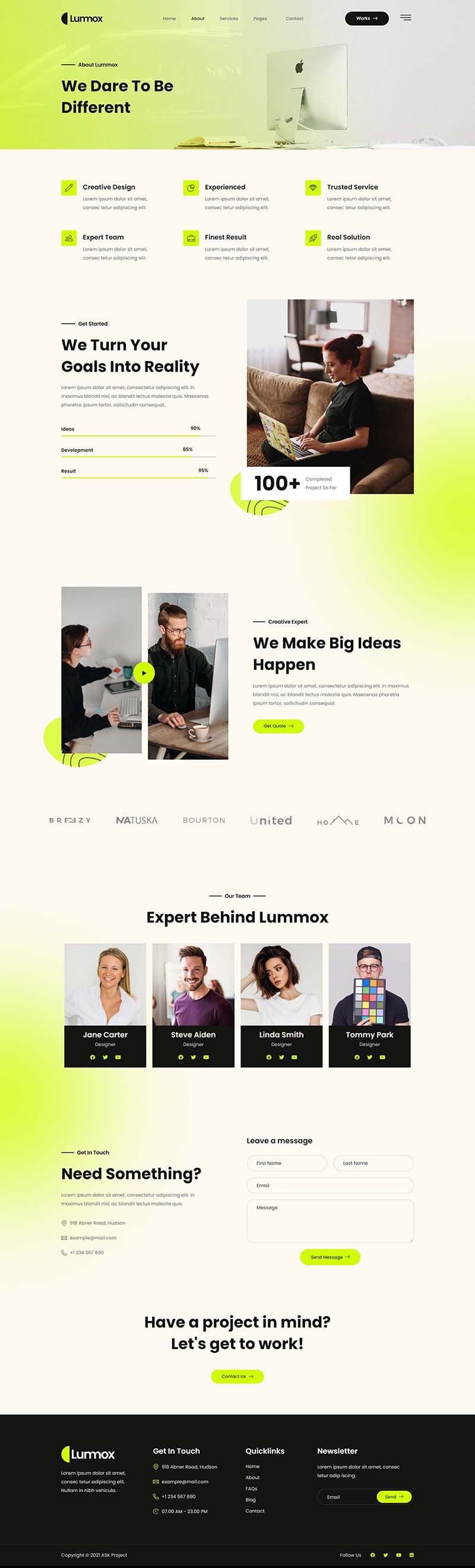 About — Lummox - Creative Agency Elementor Template