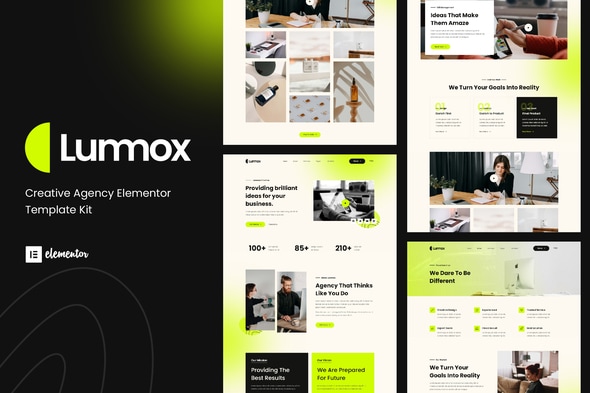 Lummox - Creative Agency Elementor Template — Elementor template kit cover