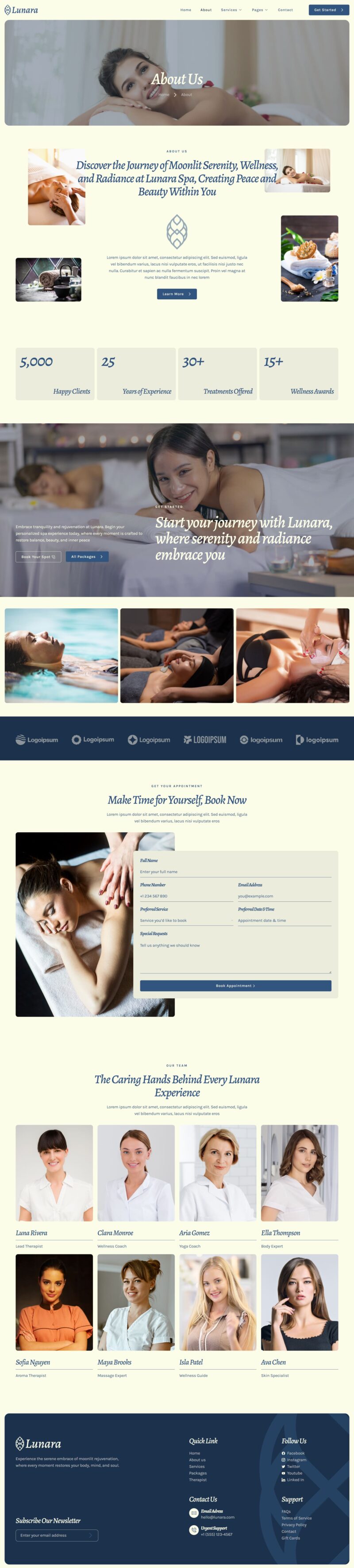 About — Lunara - Beauty Spa Wellnes Elementor Template