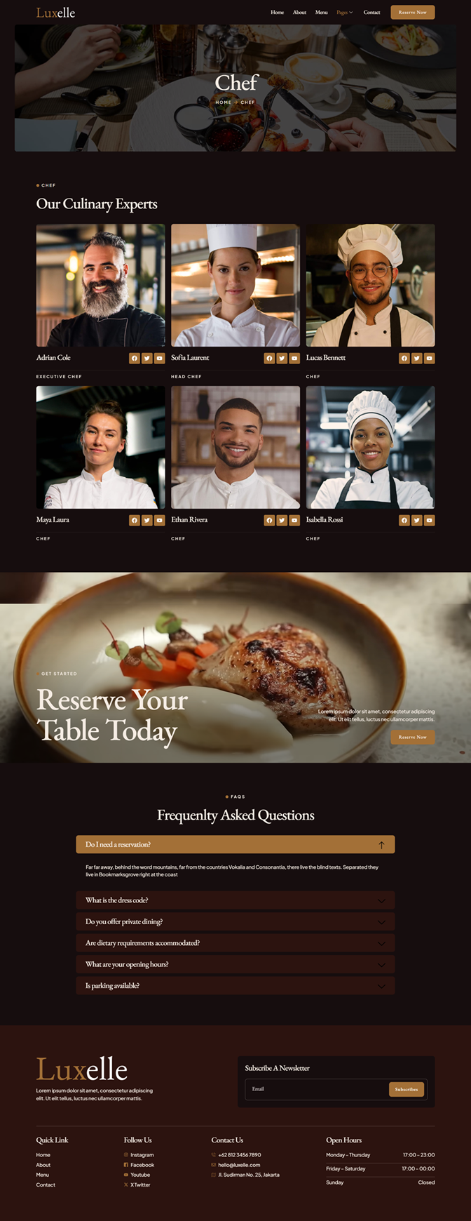 Chef — Luxelle - Luxury Restaurant Elementor Template