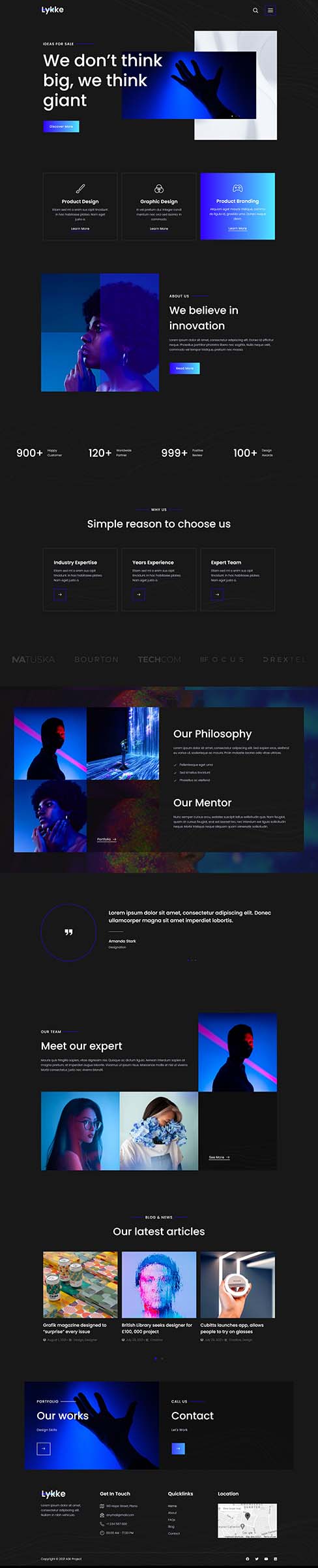 Home — Lykke - Creative Agency Elementor Template