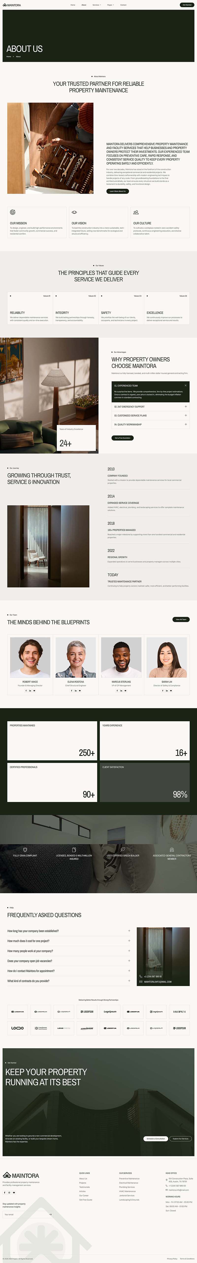 About — Maintora – Property Maintenance & Facility Services Elementor Template