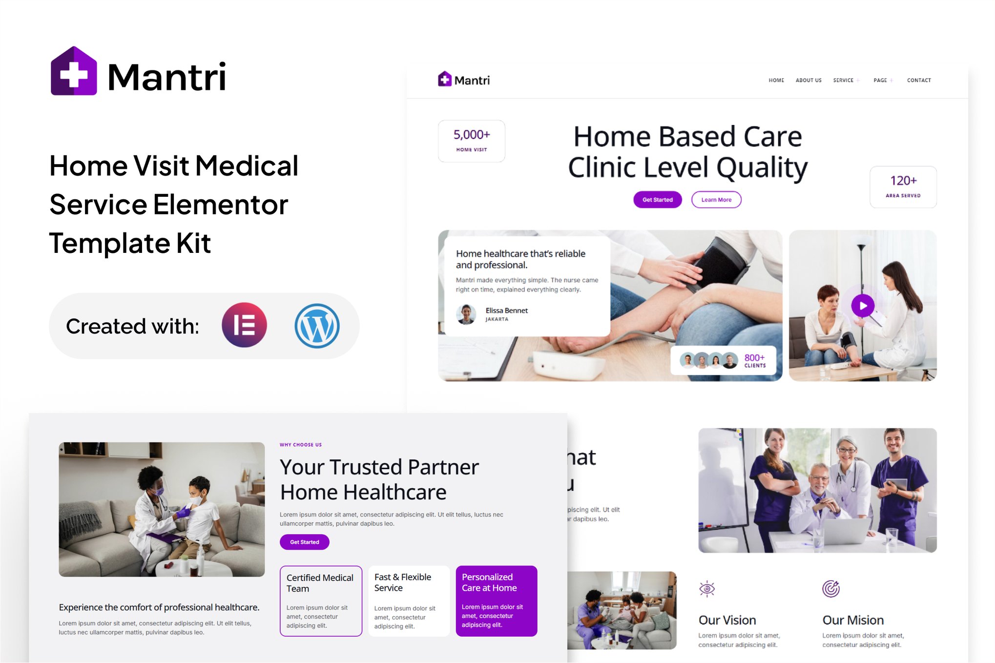 Mantri - Home Visit Medical Service Elementor Template — Elementor template kit cover
