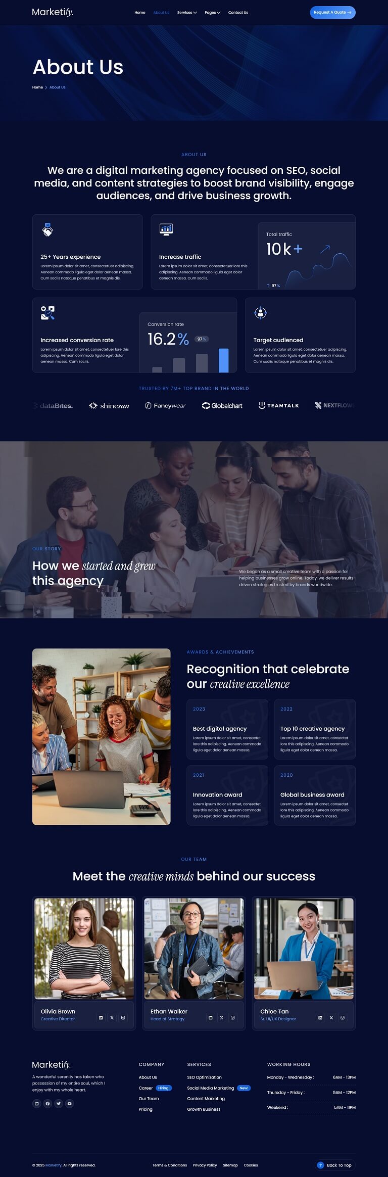 About Us — Marketify - Digital Marketing Agency Elementor Template