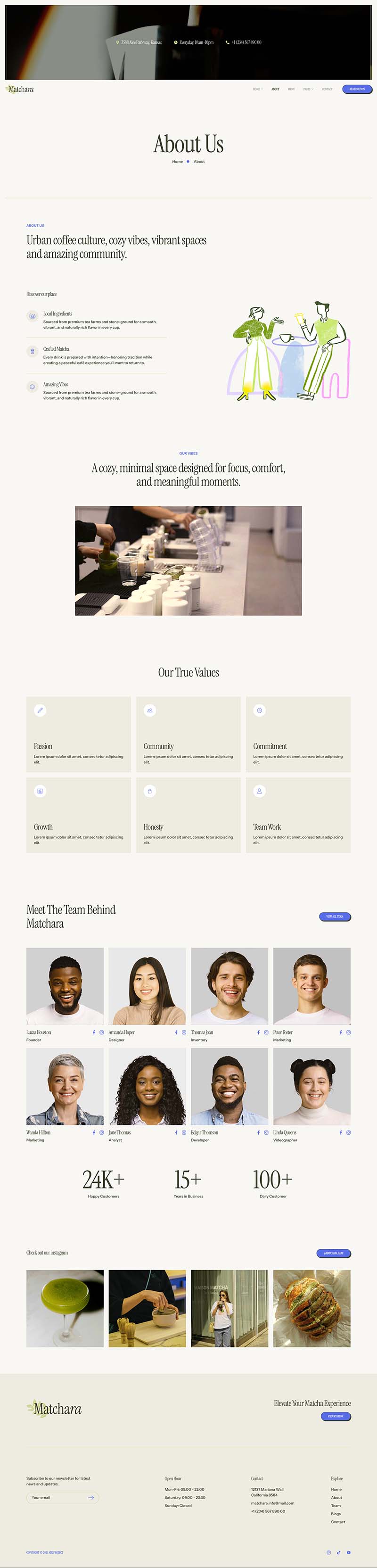 About — Matchara - Matcha Cafe Elementor Template