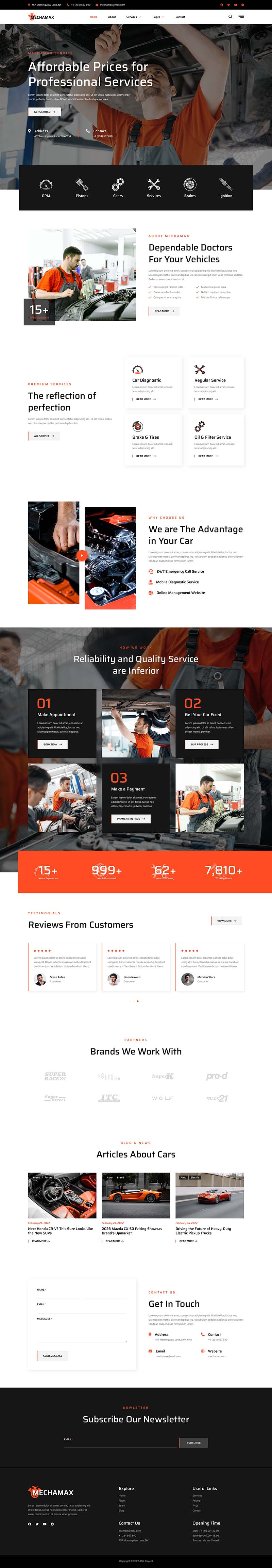 Home — Mechamax - Car Repair & Auto Services Elementor Template