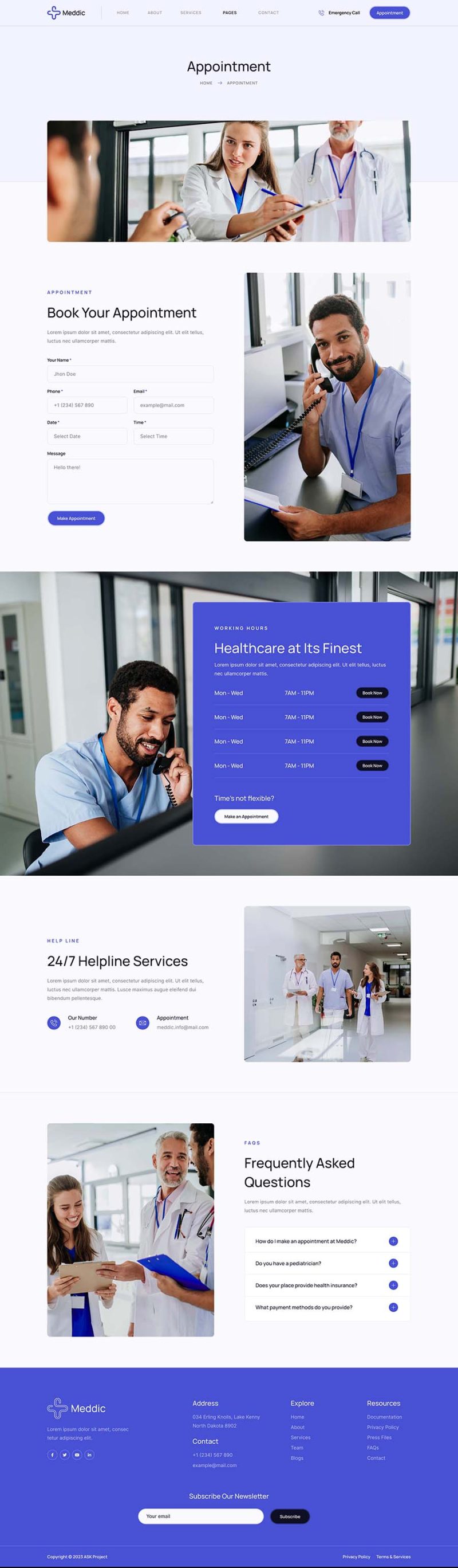 Appointment — Meddic - Hospital and Medical Clinic Elementor Template