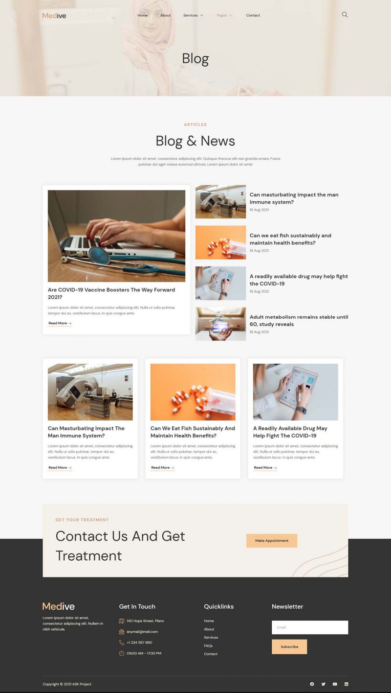 Blog — Medive - Health & Medical Elementor Template