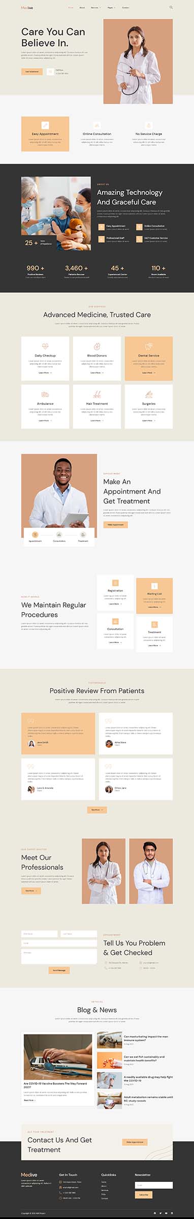 Home — Medive - Health & Medical Elementor Template