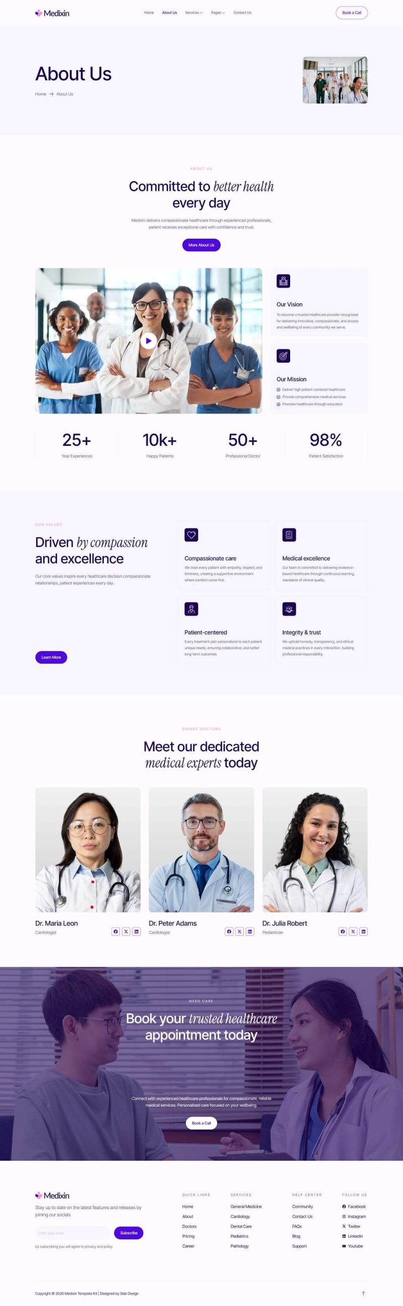 About Us — Medixin - Healthcare & Medical Services Elementor Template