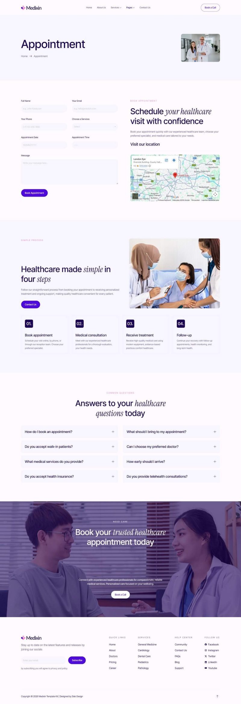 Appointment — Medixin - Healthcare & Medical Services Elementor Template