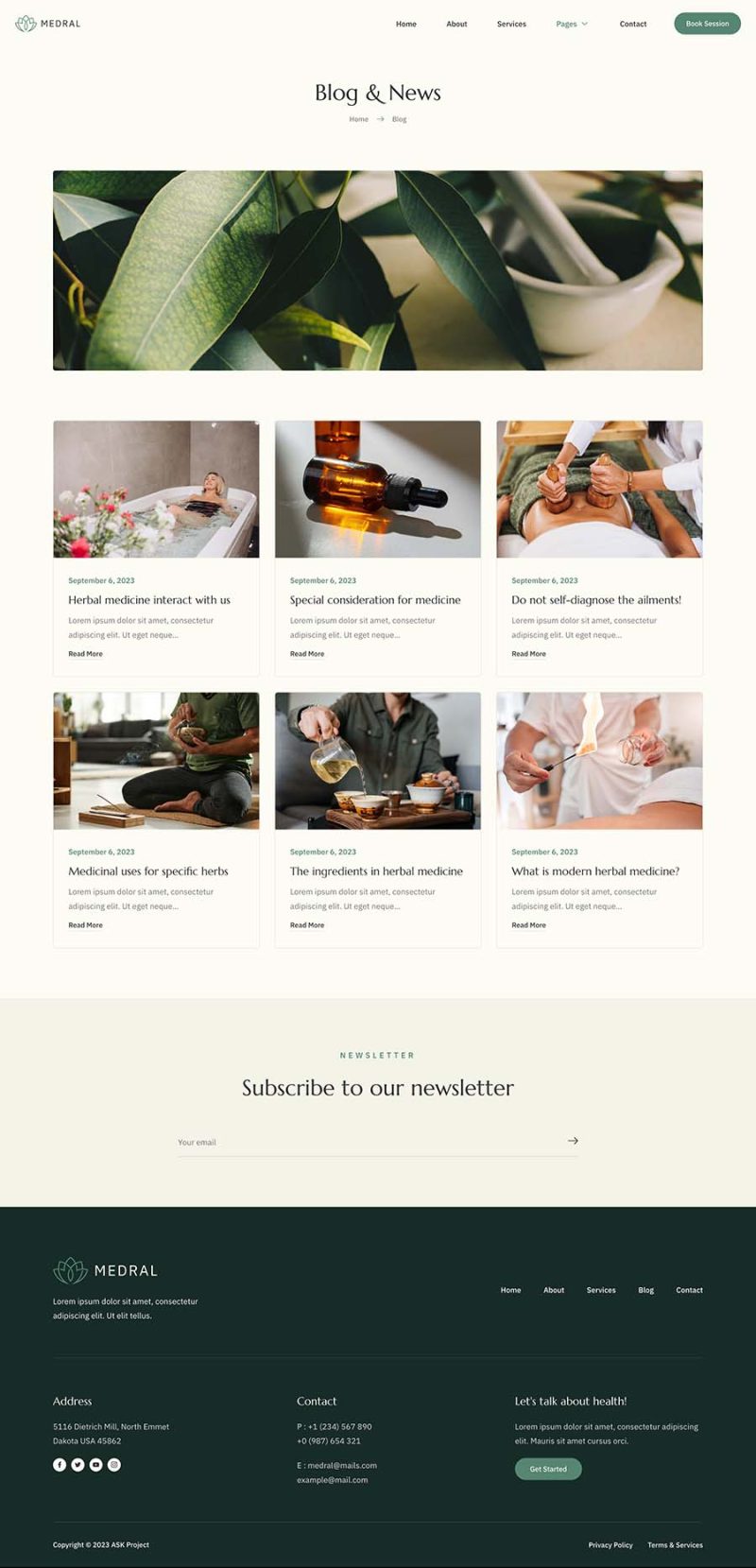 Blog — Medral - Alternative Medicine Website Elementor Template