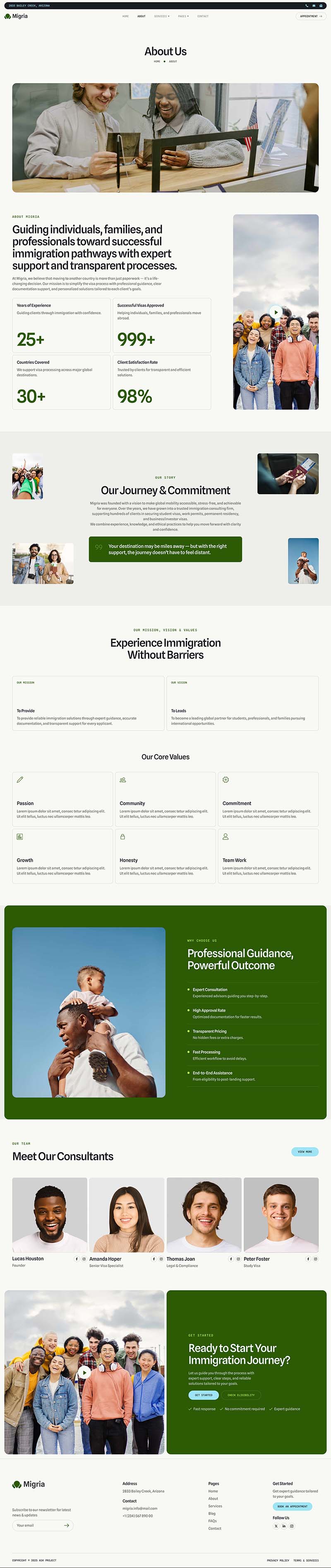About — Migria - Immigration & Visa Consultant Elementor Template