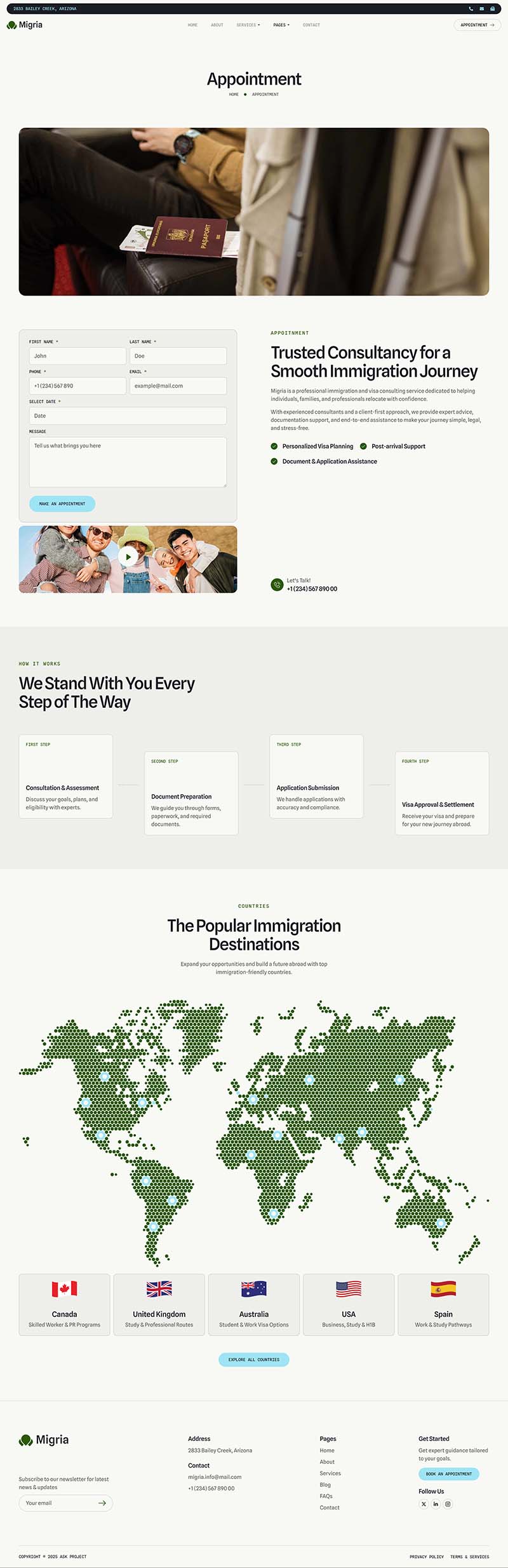 Appointment — Migria - Immigration & Visa Consultant Elementor Template