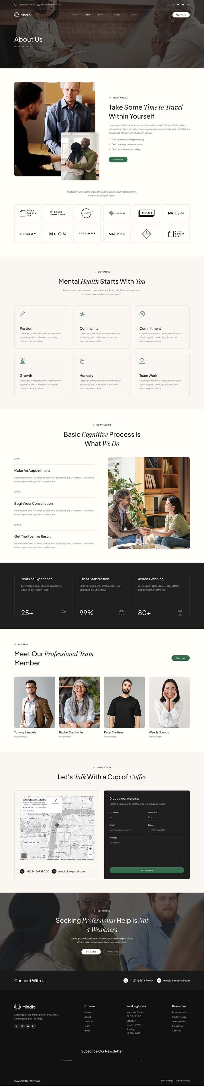 About — Mindio - Psychology & Counseling Elementor Template