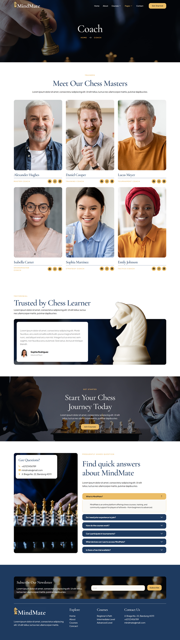 Coach — Mindmate - Chess Club Course & Training Elementor Template Kits Elementor Template