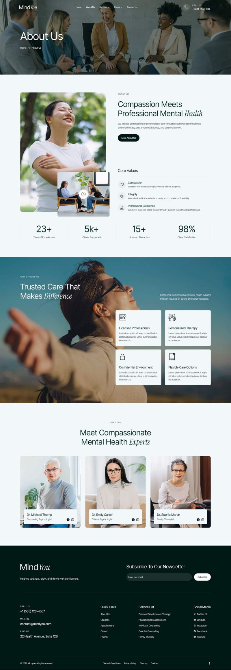 About Us — Mindyou - Psychology & Counseling Elementor Template