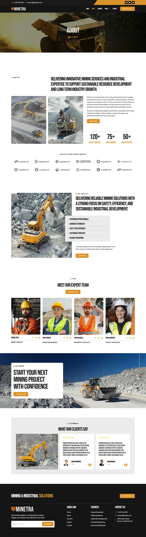 About — Minetra - Mining & Industry Elementor Template