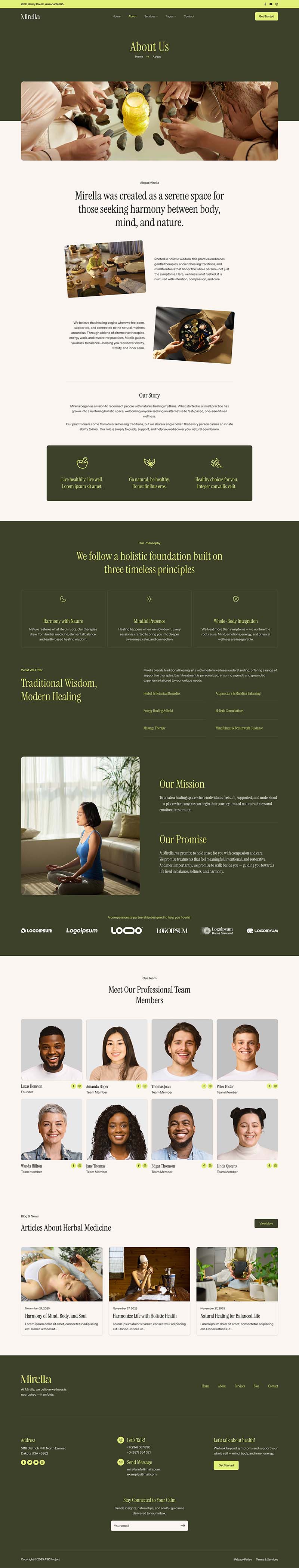 About — Mirella - Alternative Medicine Elementor Template