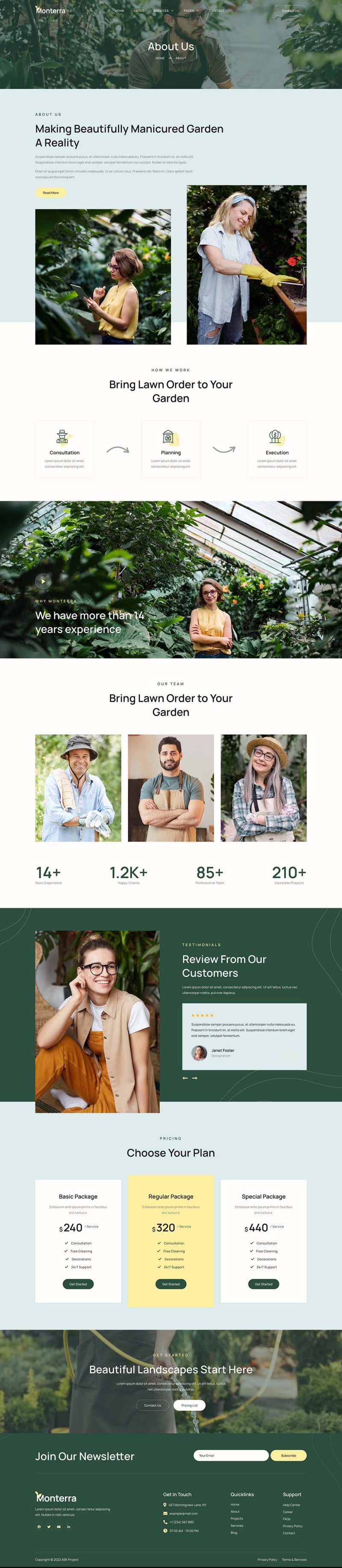 About — Monterra - Gardening and Landscaping Elementor Template