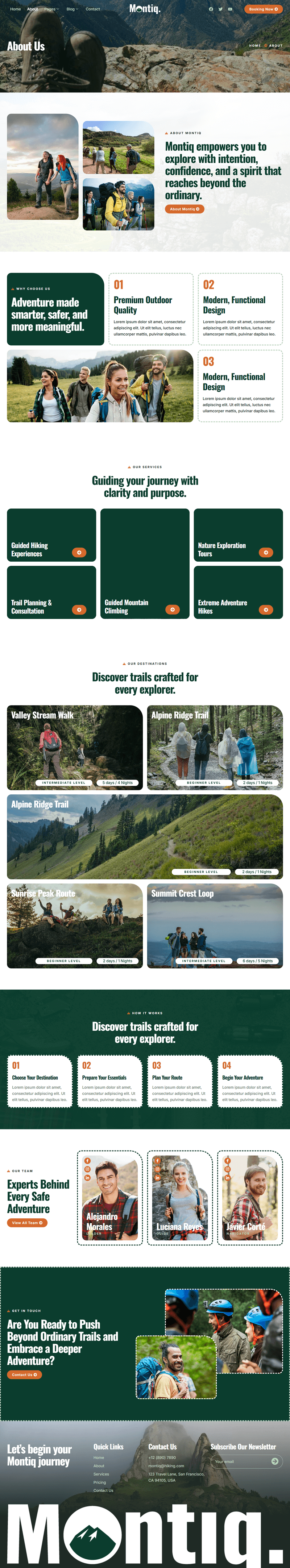 About Us — Montiq - Hiking & Adventure Elementor Template