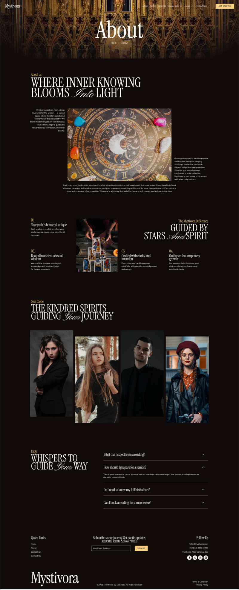 About — Mystivora - Modern Mystical Astrology & Horoscope Elementor Template