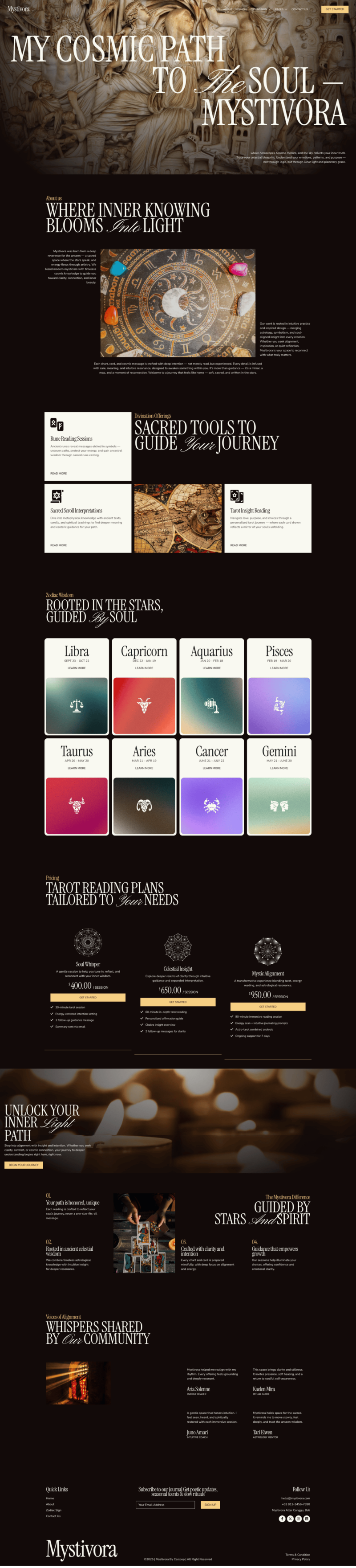 Home — Mystivora - Modern Mystical Astrology & Horoscope Elementor Template