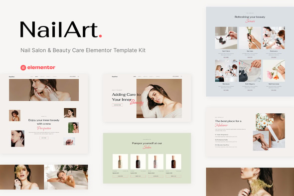 Nailart - Nail Salon & Beauty Care Elementor Template — Elementor template kit cover
