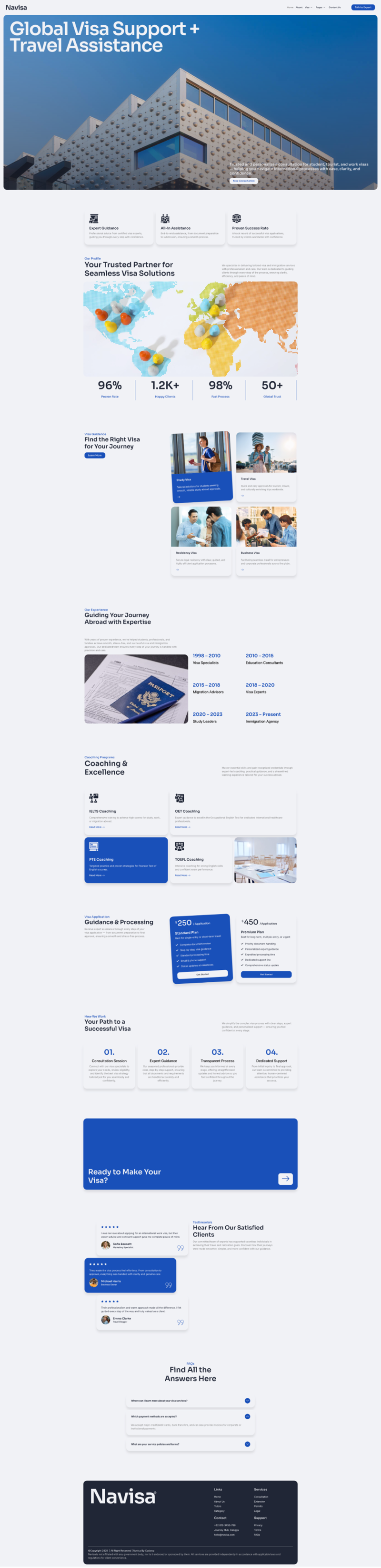 Home — Navisa - Clean Modern Visa Agency Elementor Template