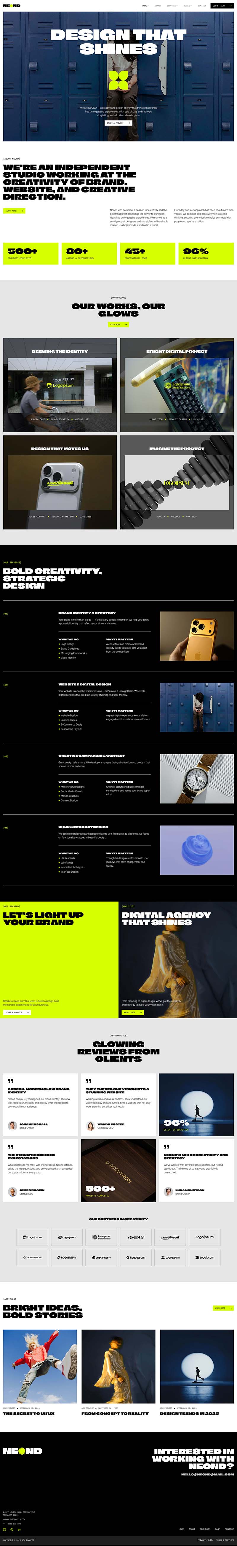Home 2 — Neond - Creative & Digital Agency Elementor Template