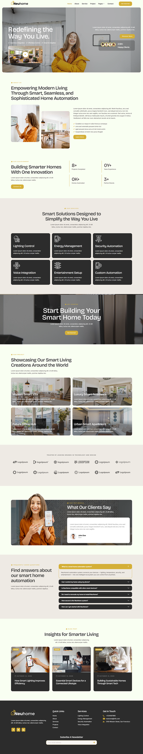 Home — Neuhome - Smart Home Automation Elementor Template